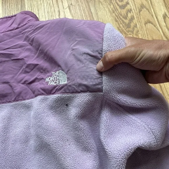 Women's The North Face TNF Pastel Pink Purple Denali Fleece Zip Up Jacket Sz M